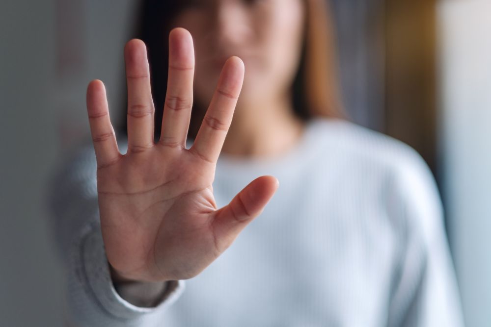 Woman Doing Stop Gesture