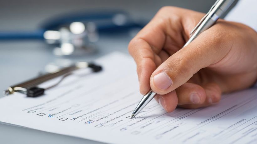 Person Filling Out Form